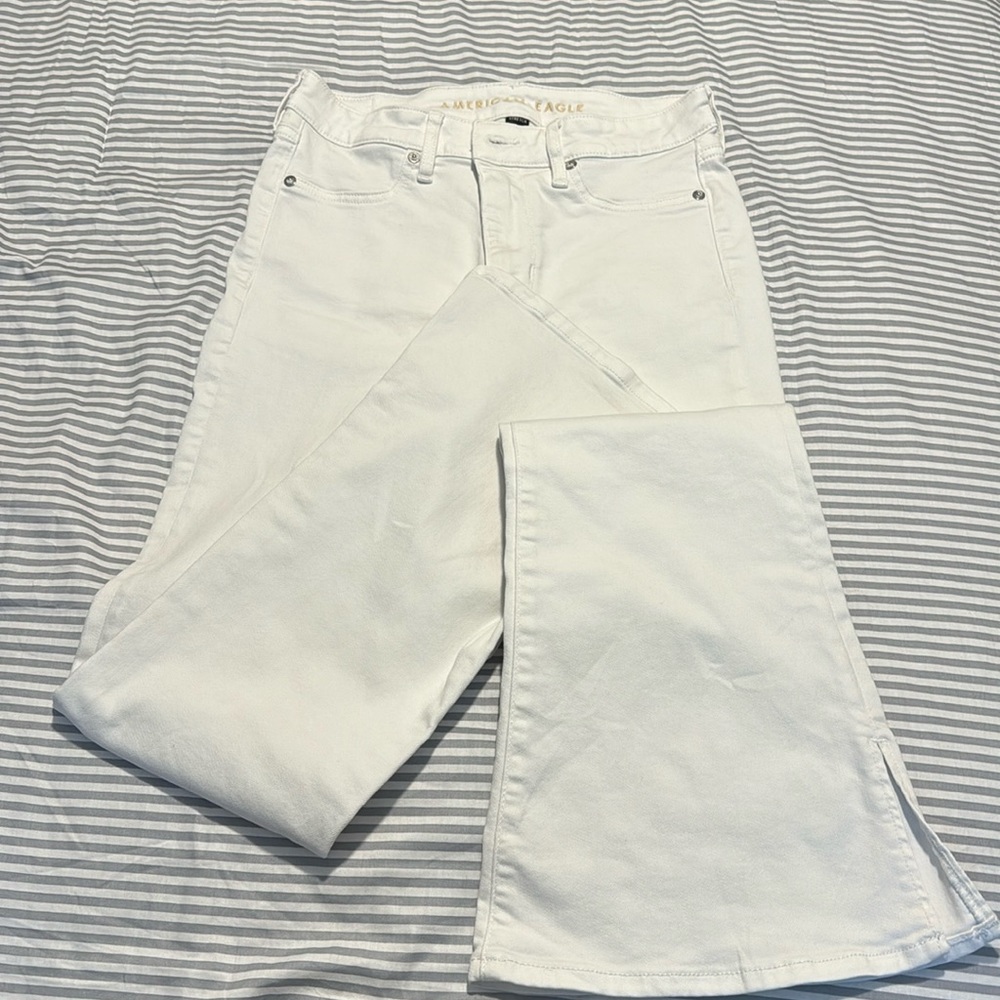 ae super high rise flare(split hem). Stretch